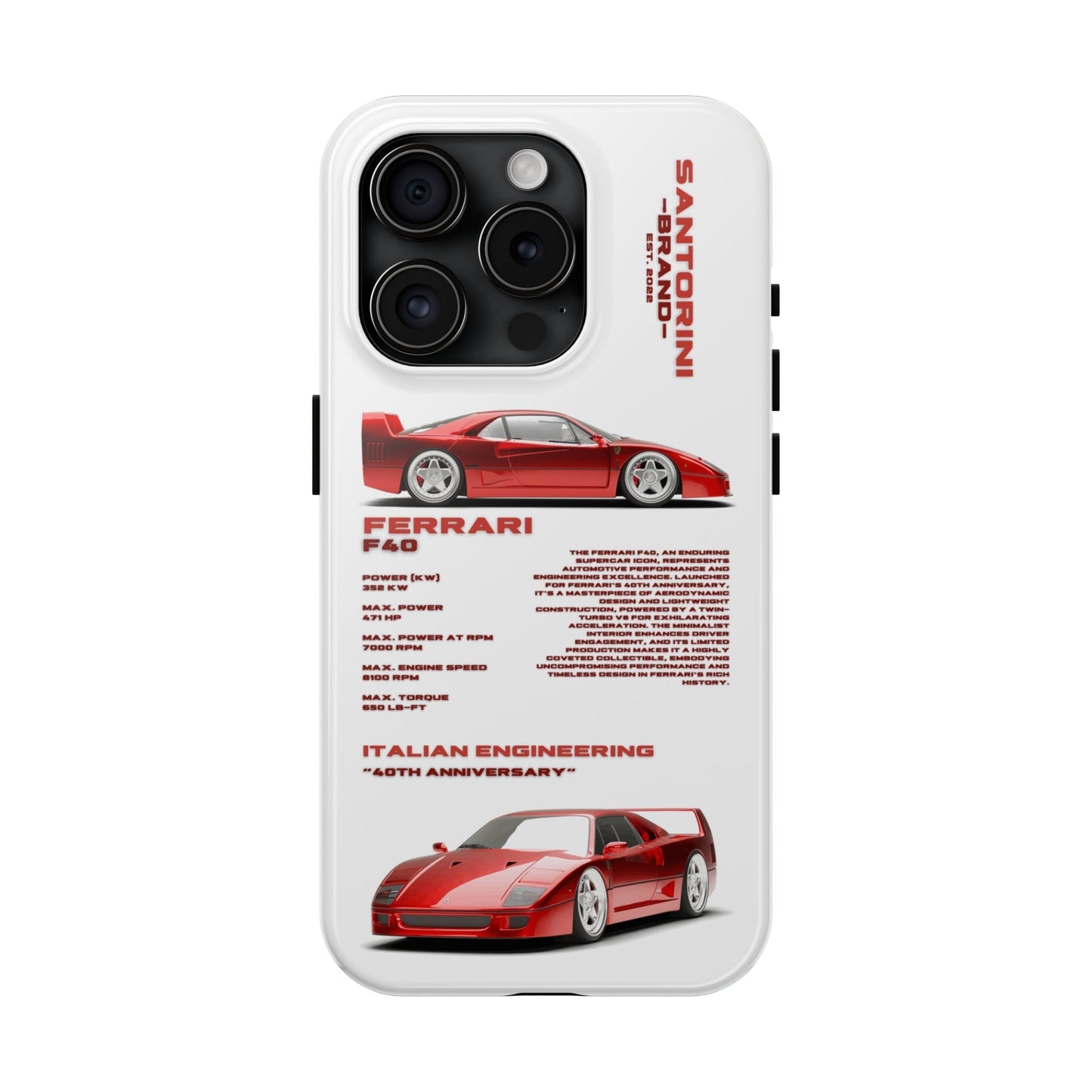 "Ferrari F40" White Case