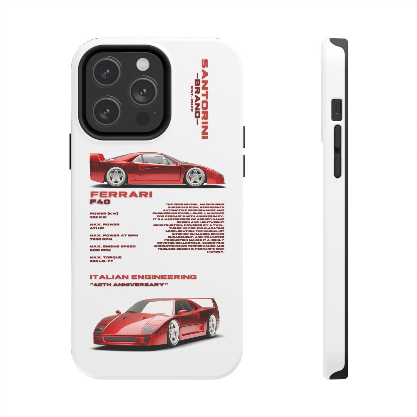 "Ferrari F40" White Case