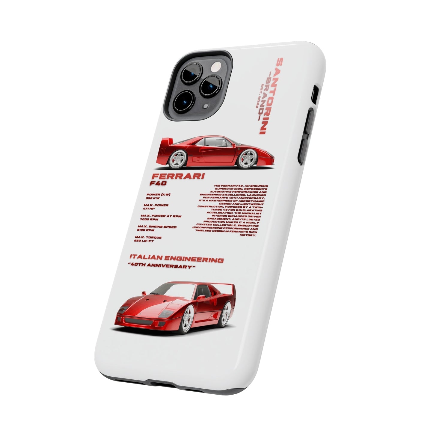 "Ferrari F40" White Case