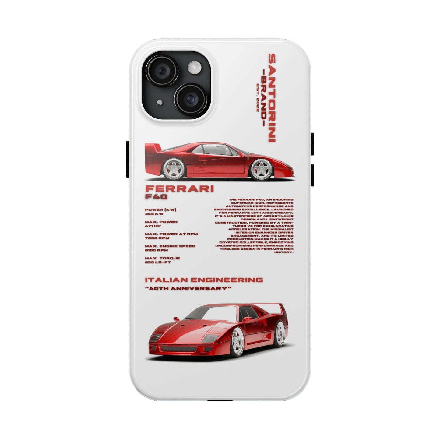 "Ferrari F40" White Case