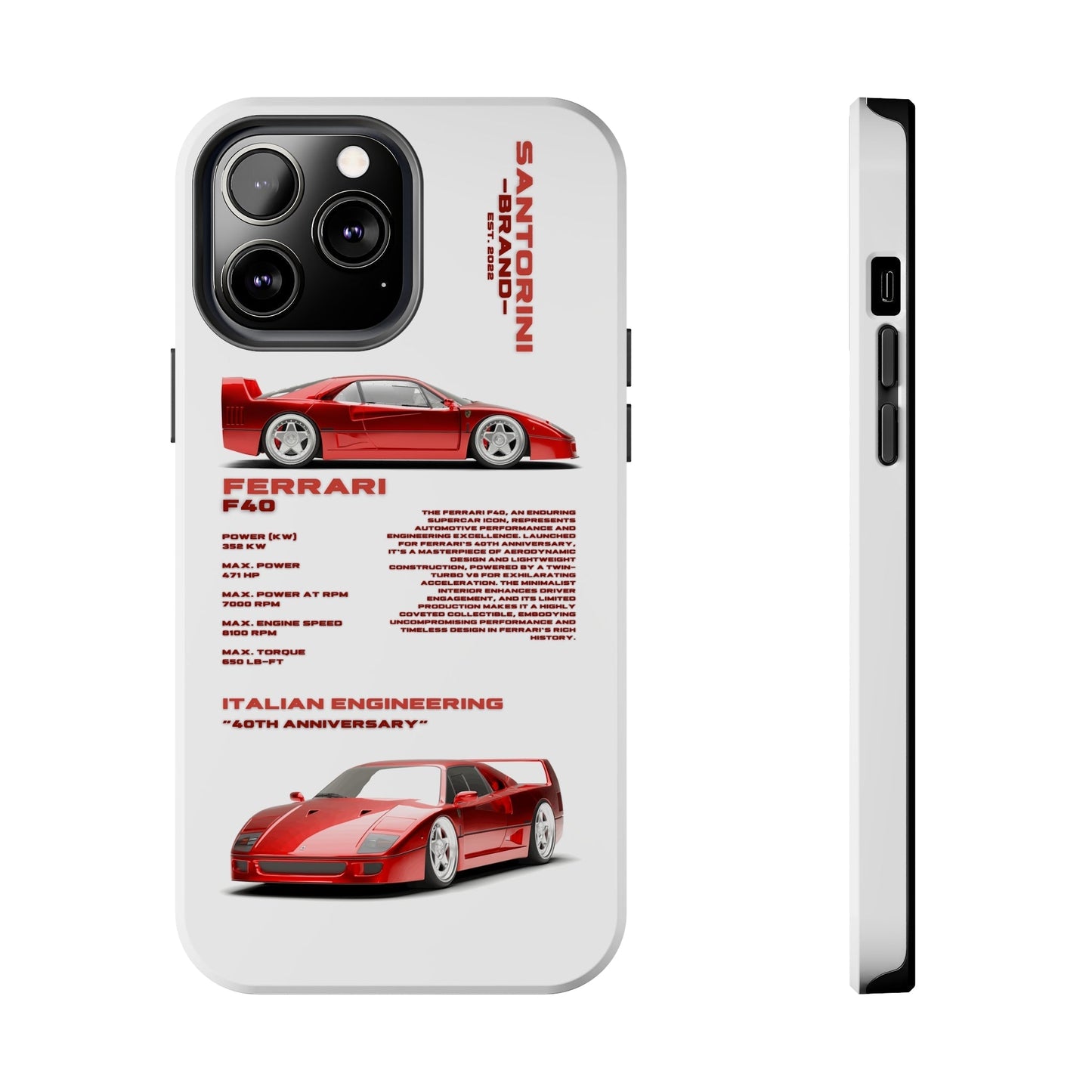 "Ferrari F40" White Case